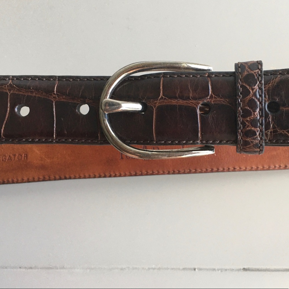 1 “ Ralph Lauren  alligator belt with  “C” buckle
